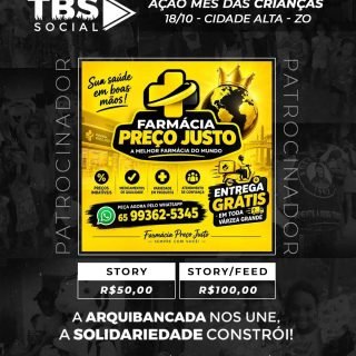 Parceria fechada para fazer a alegria da criançada! 🤝🖤🤍

É com muita satisfação que anunciamos a @farmaciaprecojustovg como apoiadora oficial do nosso Evento do Mês das Crianças da Torcida Boca Suja. Um apoio fundamental que chega para somar forças e nos ajudar a proporcionar um dia inesquecível, cheio de sorrisos e diversão para a nossa comunidade.

Cola no perfil delee, prestigia quem fortalece o nosso social e deixa aquela moral nos comentários! 👊

#mixtoec #TorcidaBocaSuja #TBS #social #diadascrianças
