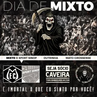 Depois de mais uma goleada, o Mixto volta ao Dutra para, mais uma vez, defender a liderança do campeonato! O Tigre pode garantir, ainda nesta rodada, a classificação antecipada para a semifinal do Campeonato Mato-grossense. Por isso, é importante a presença de todos para cantar durante os 90 minutos e incentivar o time!

🔥 SANGUE NO OLHO JOGADORES!

⚽ Mixto x Sport Sinop
🗓️ 05/02/2026
🕠 19h00
🏟️ Dutrinha
⏩ Mato-grossense
⏩ Grupo - 8ª Rodada

#Mixto #MixtoEC #TorcidaBocaSuja #TorcidaOrganizada #arquibancada