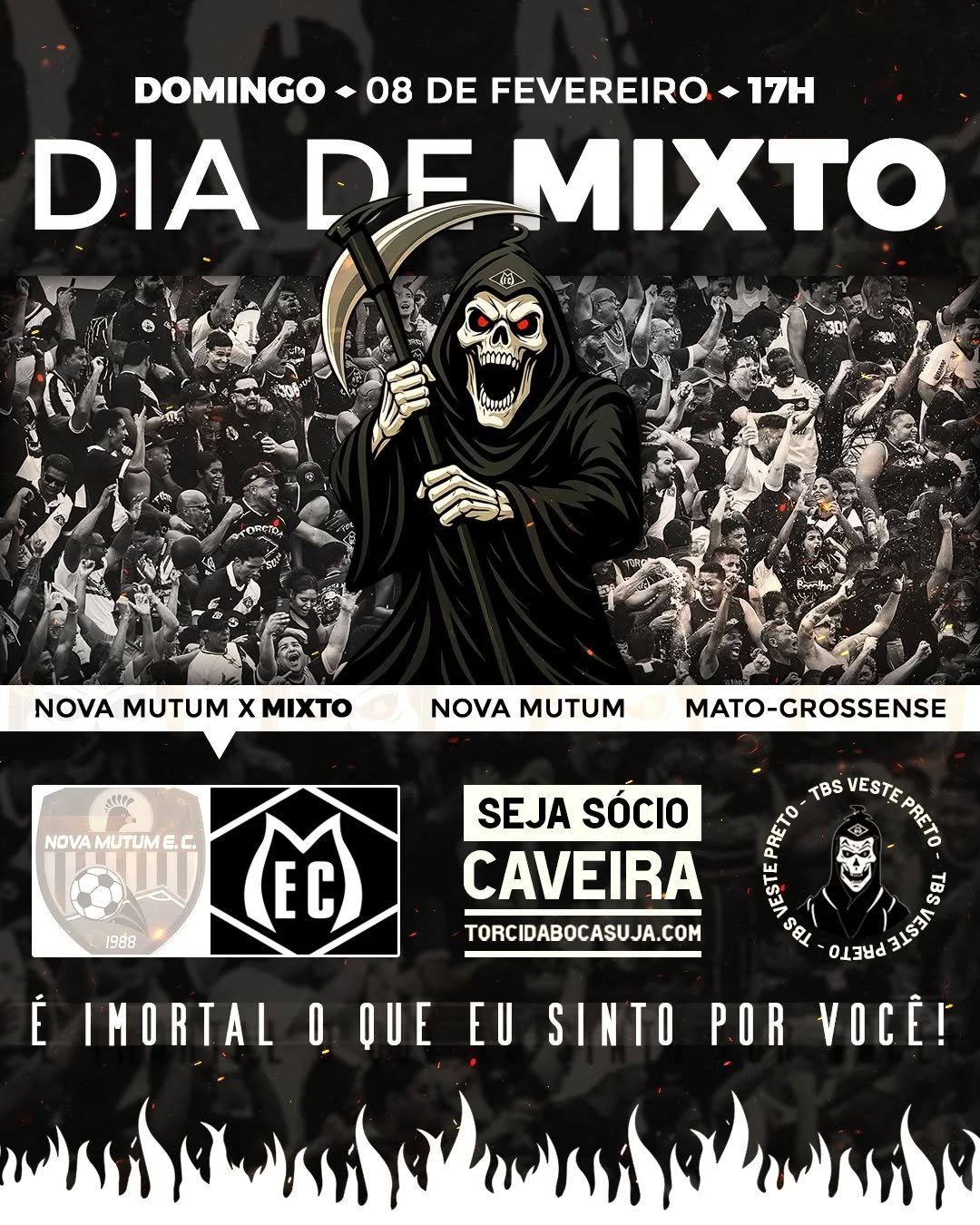 Ultima rodada da primeira fase e o Mixto viaja até Mutum em busca de +3 pontos para terminar na primeira colocação.

🔥 SANGUE NO OLHO JOGADORES!

⚽ N. Mutum x Mixto
🗓️ 08/02/2026
🕠 17h00
🏟️ Nova Mutum
⏩ Mato-grossense
⏩ Grupo - 9ª Rodada

#Mixto #MixtoEC #TorcidaBocaSuja #TorcidaOrganizada #arquibancada