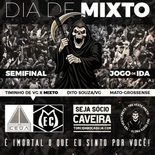 O Mixto atravessa a ponte e enfrenta o Timinho de VG no jogo de ida da semifinal do Campeonato Mato-grossense! Contamos mais uma vez com a presença de todos, para juntos, mais uma vez, fazermos o Dito Souza estremecer, empurrar o time os 90 minutos e sair de lá com a vitória!

🔥 É SANGUE NO OLHO, É JOGO DA VIDA JOGADORES!

⚽ Timinho de VG x Mixto
🗓️ 14/02/2026
🕠 15h30
🏟️ Dito Souza/VG
⏩ Mato-grossense
⏩ Semifinal - Ida

#Mixto #MixtoEC #TorcidaBocaSuja #TorcidaOrganizada #arquibancada