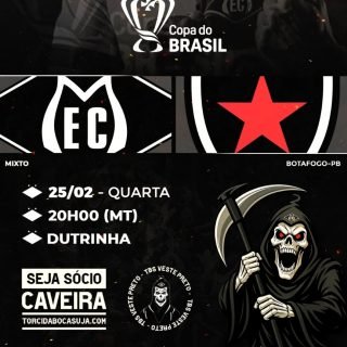 🔥 COPA DO BRASIL 🔥

Embalado e motivado pela classificação para a final do Campeonato Mato-grossense, o Mixto enfrenta o Botafogo da Paraíba pela Copa do Brasil. A partida vale classificação para a terceira fase da competição. Bora Mixtooooo!

⚽ Mixto x Botafogo/PB
🗓️ 25/02/2026
🕠 20h00
🏟️ Dutrinha
⏩ Copa do Brasil
⏩ Segunda-Fase (Jogo único)

#Mixto #CopadoBrasil #TorcidaBocaSuja #TorcidaOrganizada #copabr