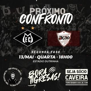 ⚠️ MUDANÇA DE HORÁRIO

As tigresas fazem um duelo regional na segunda fase da Copa do Brasil de futebol feminino. A partida será no Dutrinha às 18h00!

⚽ Mixto x Ação
🗓️ 13/05/2026
🕠 18h00
🏟️ Dutrinha
⏩ Copa do Brasil
⏩ 2ª Fase

#Mixto #FutebolFeminino #TorcidaBocaSuja #TorcidaOrganizada #CopadoBrasilFeminina