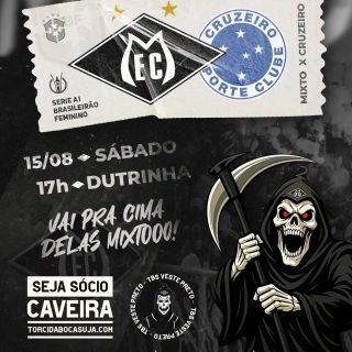 As tigresas voltam ao Dutra pelo Brasileirão A1 para carimbar a permanência na elite! 

⚽ Mixto x Cruzeiro
🗓️ 15/08/2026
🕠 17h00 (MT)
🏟️ Dutrinha
⏩ Brasileirão A1

#Mixto #FutebolFeminino #TorcidaBocaSuja #TorcidaOrganizada #arquibancada