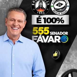 É FÁVARO, O SENADOR!

A Torcida Boca Suja e o Bloco Boca Suja manifestam seu apoio à reeleição de Carlos Fávaro @carloshbfavaro 555 ao Senado Federal.

Uma caminhada que já tem história, trabalho e resultados por Mato Grosso, e que agora segue com a disposição de continuar fazendo a diferença pelo nosso estado.

Trabalho, compromisso e dedicação aos mato-grossenses.

Carlos Fávaro — 555 💪