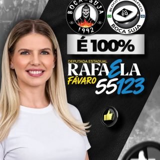 A Torcida Boca Suja e o Bloco Boca Suja manifestam seu apoio à Rafaela Fávaro @rafaelavfavaro 55123, candidata a deputada estadual por Mato Grosso.

Neste novo momento, Rafaela assume o compromisso com a verdade, a coragem e a dedicação, defendendo a renovação e a construção de projetos que contribuam para o avanço de Mato Grosso e para a vida do povo mato-grossense.

Desejamos uma caminhada marcada pelo diálogo, pelo respeito, pelo compromisso e pela dedicação ao nosso estado.

Rafaela Fávaro — 55123 ✨