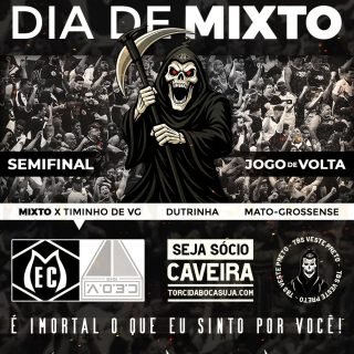 🔥 É JOGO DA VIDA!

Depois de empatar com o Timinho de VG em 1x1 na primeira partida da semifinal, o Mixto retorna ao Dutra para o jogo decisivo em busca da vaga na final do Mato-grossense 2026!

JOGADORES, FAÇAM O QUE FOR PRECISO, SUEM SANGUE, MAS LEVEM-NOS PARA A FINAL! APOIO NÃO VAI FALTAR DURANTE OS 90 MINUTOS!

⚽ Mixto x Timinho de VG
🗓️ 21/02/2026
🕠 17h00
🏟️ Dutrinha
⏩ Mato-grossense
⏩ Semifinal - Volta (1x1)

#Mixto #MixtoEC #TorcidaBocaSuja #TorcidaOrganizada #arquibancada